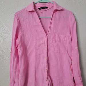 Zare preowned with good condition lightweight full zip hole pocket size xs